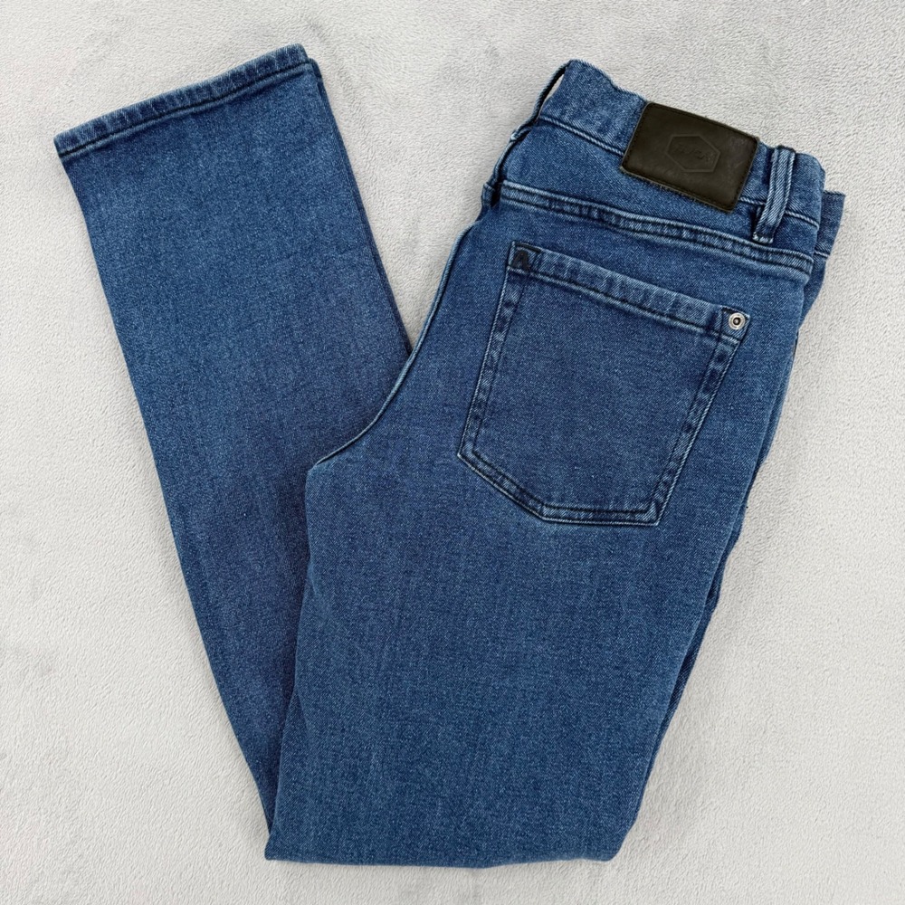 RVCA Daggers Slim Straight Leg Jeans Medium Blue Wash Denim Pants Size 30
